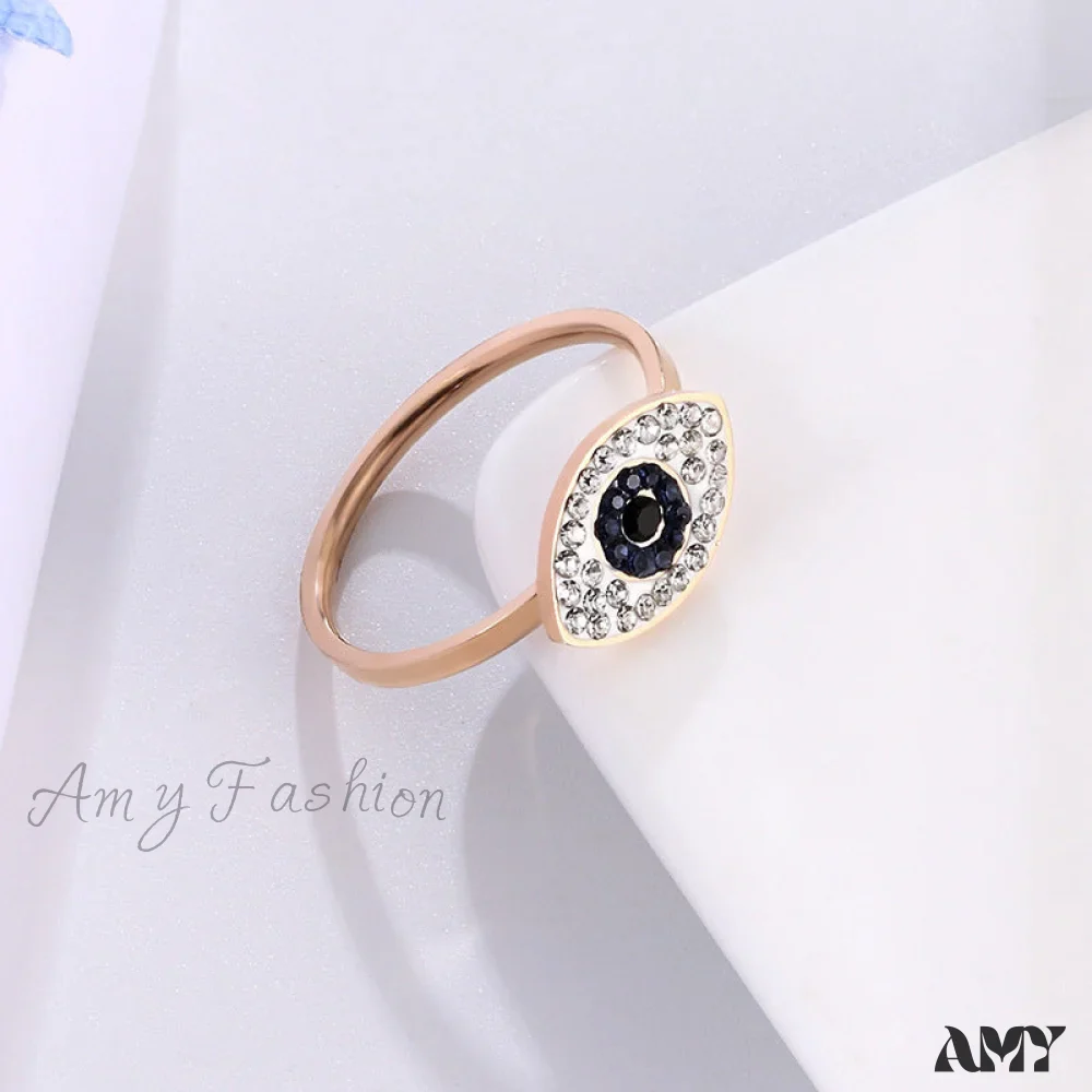 Eye of God Rose Gold 14k Titanium Steel Rings