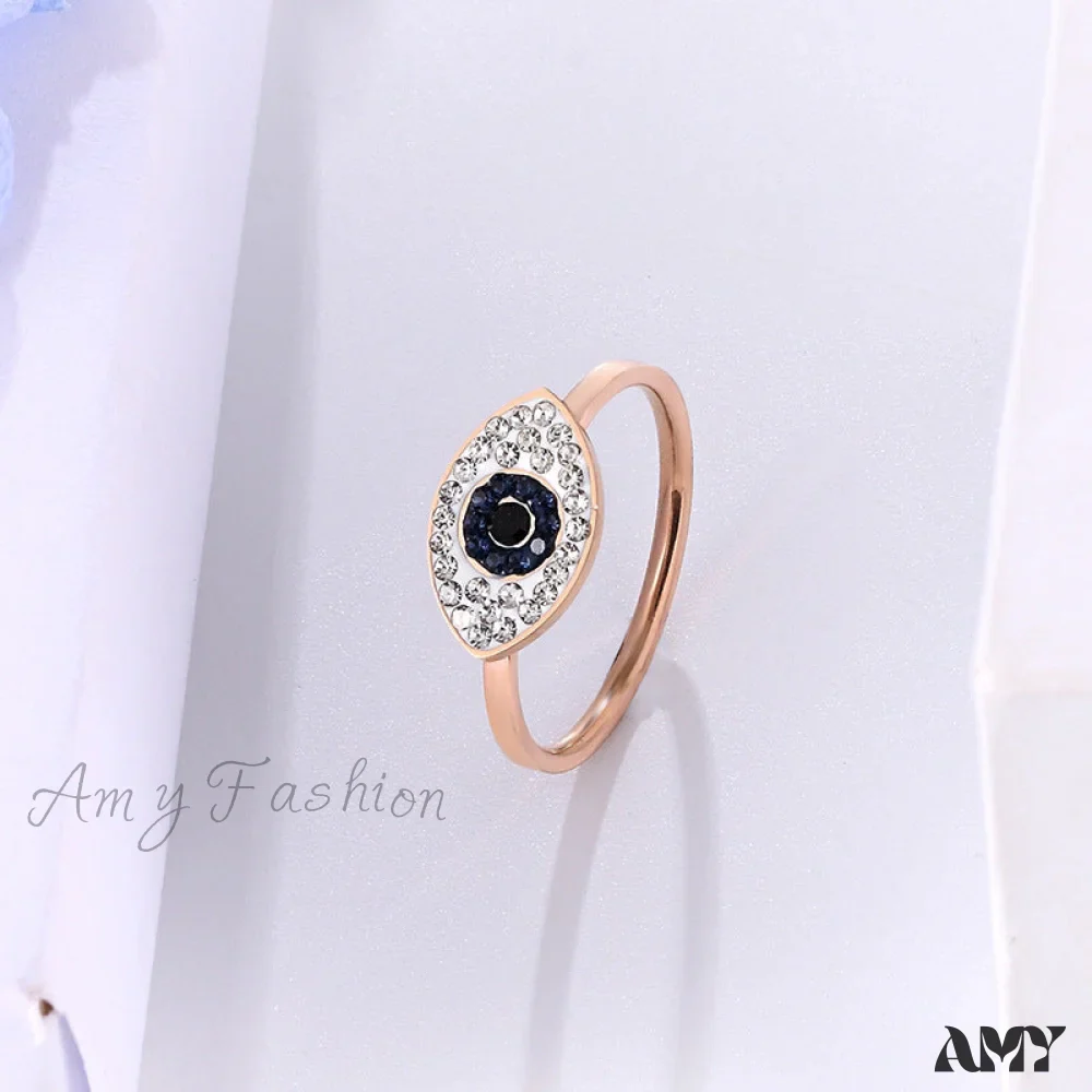 Eye of God Rose Gold 14k Titanium Steel Rings - Image 2