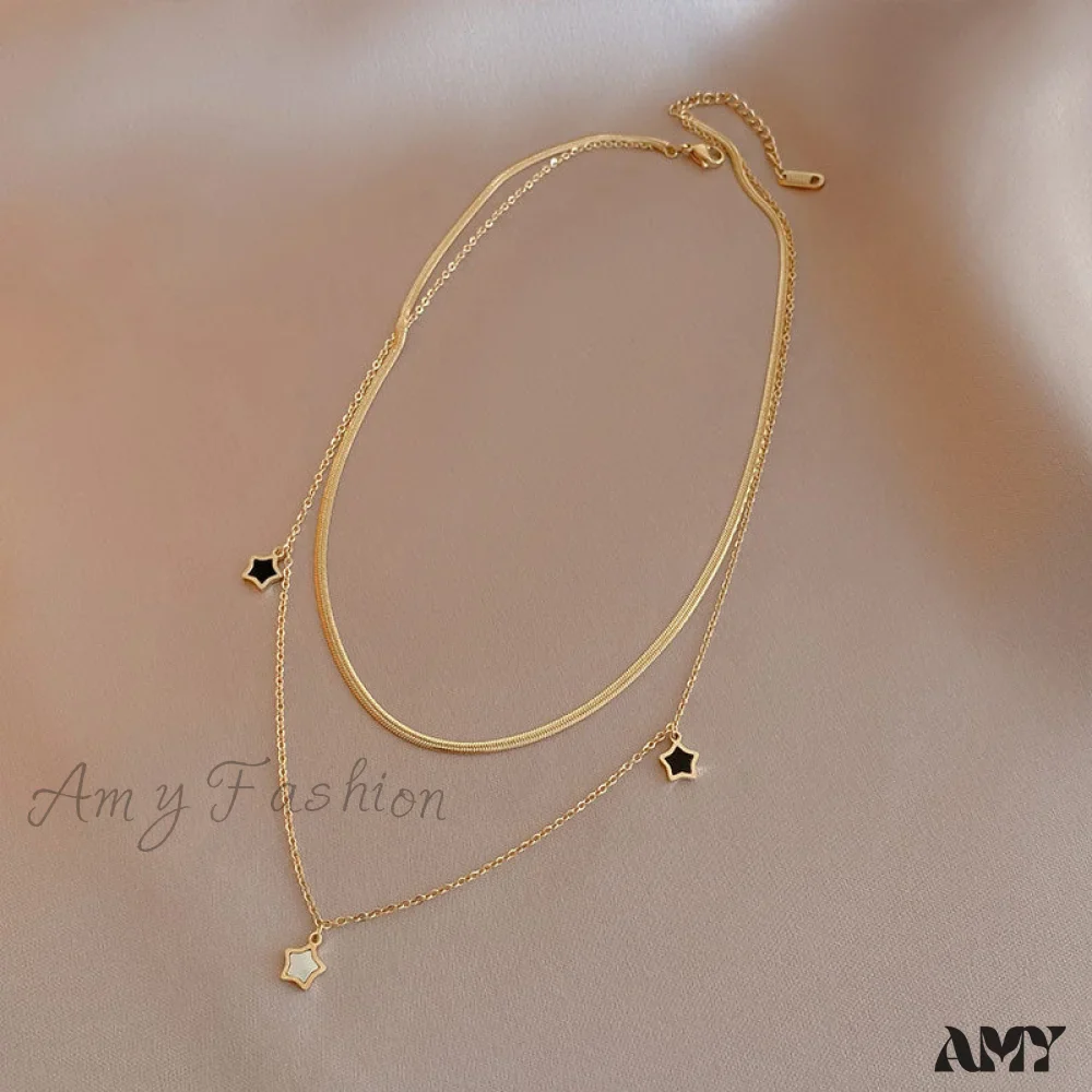 14K Five-pointed Star Shell Pendant Necklaces - Image 3