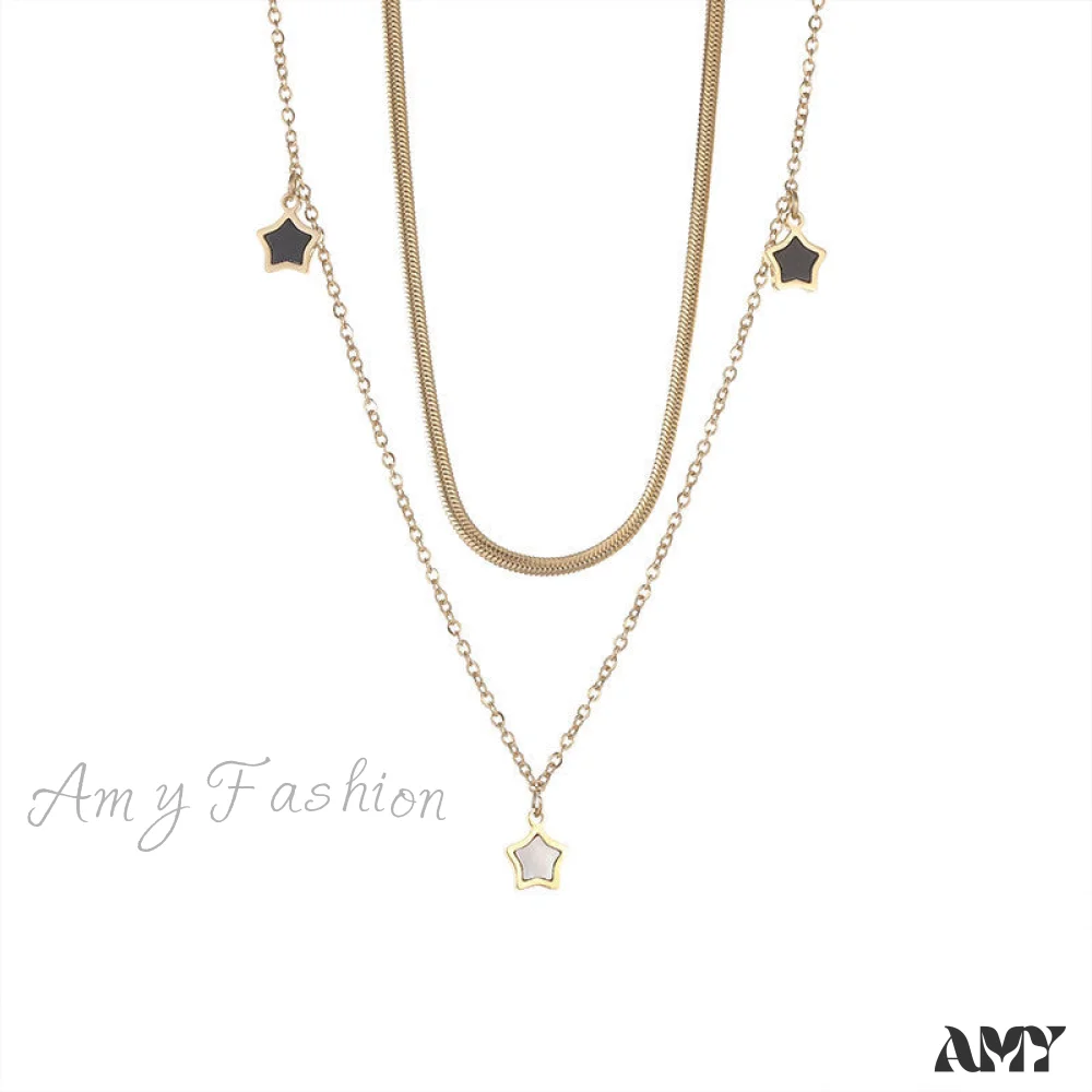 14K Five-pointed Star Shell Pendant Necklaces - Image 5
