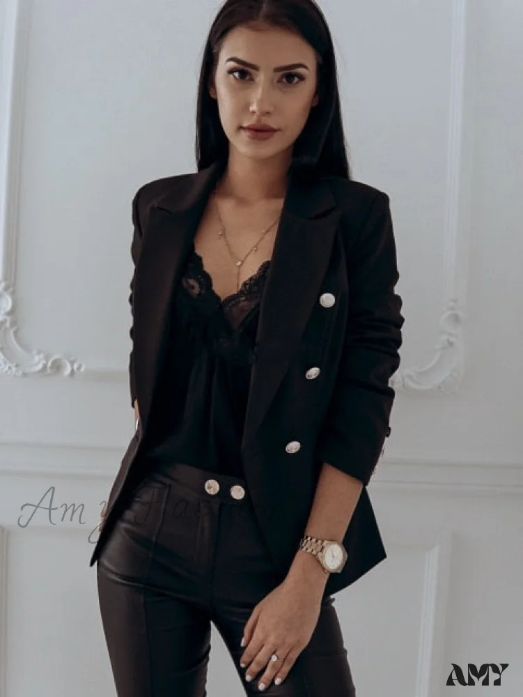 Amy Fashion - Long Sleeve Casual Female Elegant Office Blazers - Image 10