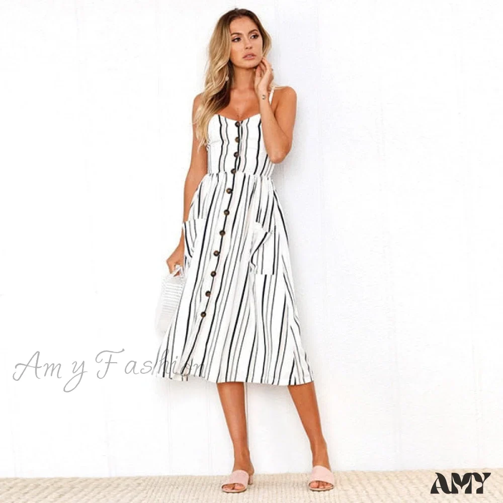 Amy Fashion - Cute Holiday Long Floral Print Midi Dresses - Image 16