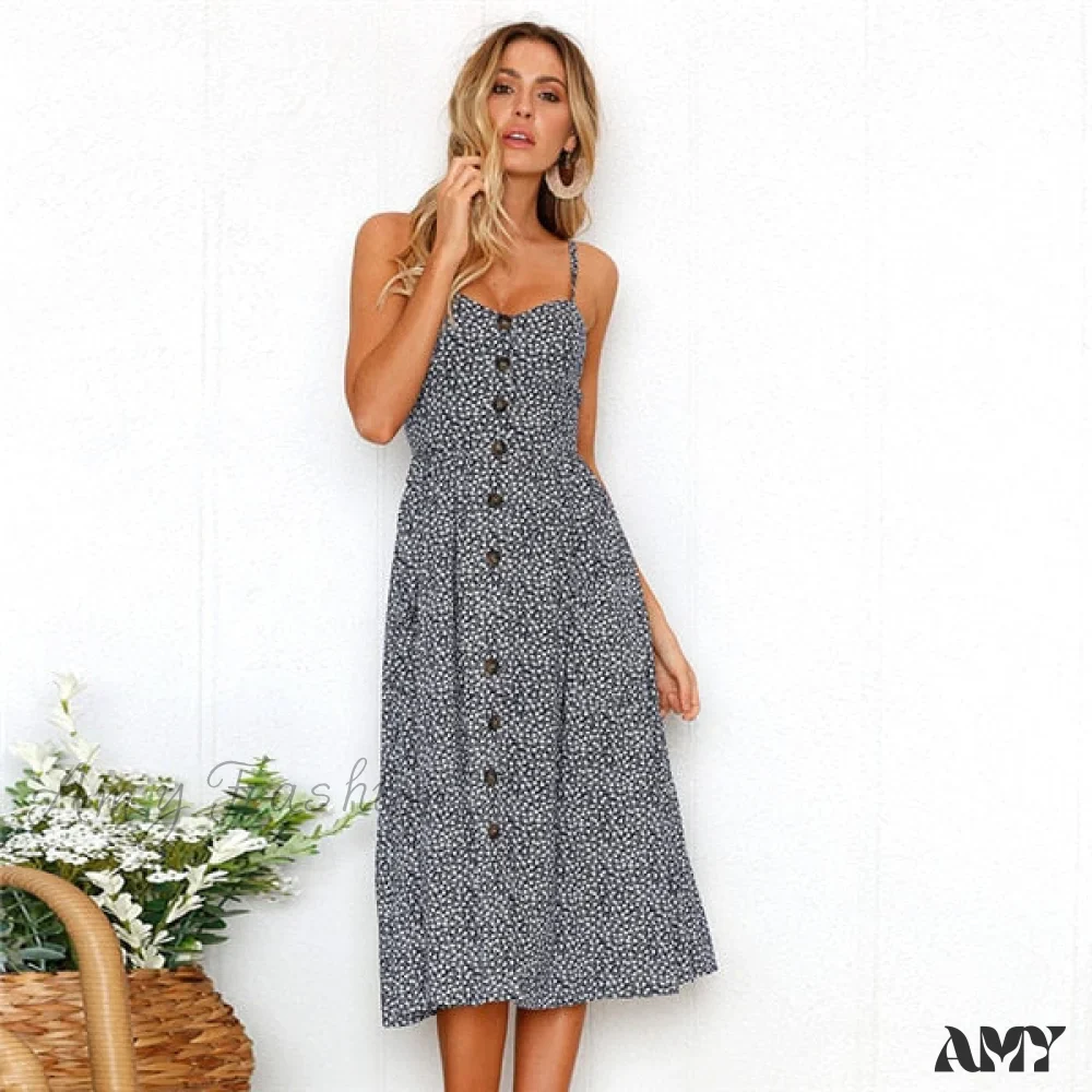 Amy Fashion - Cute Holiday Long Floral Print Midi Dresses - Image 20