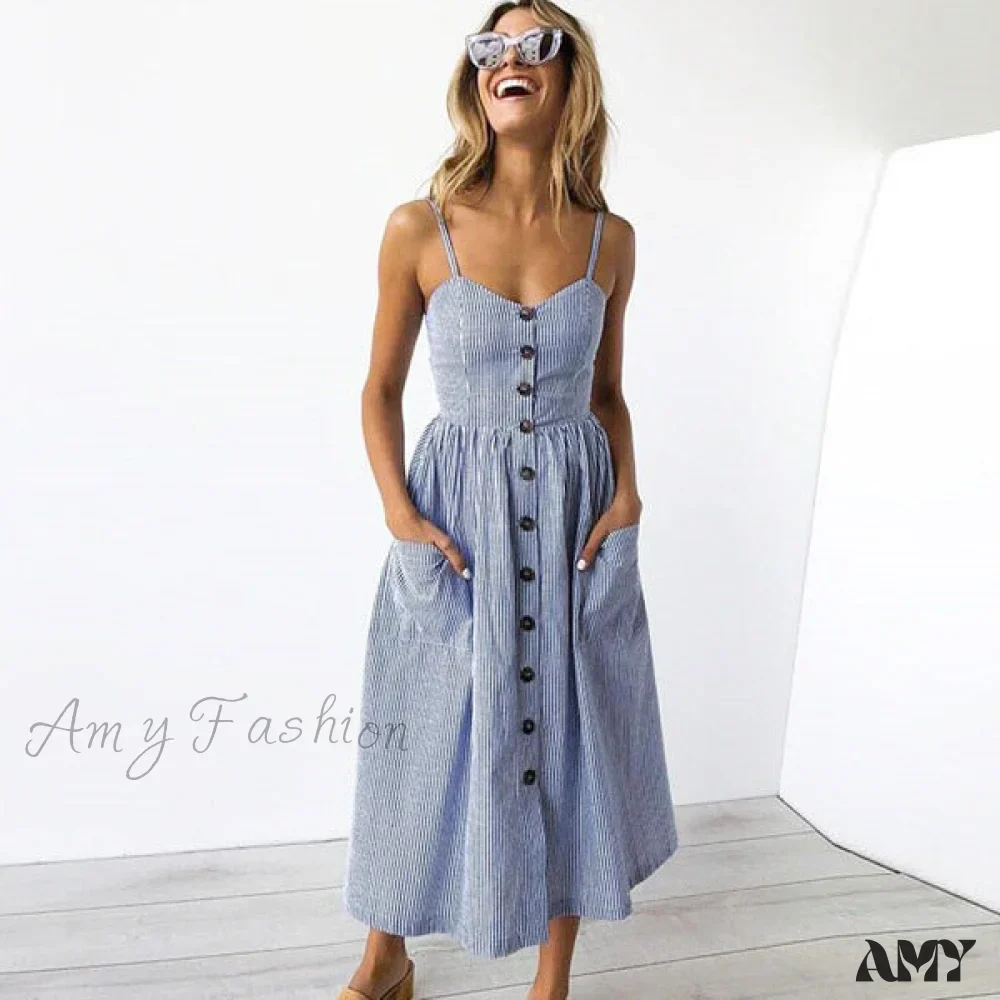 Amy Fashion - Cute Holiday Long Floral Print Midi Dresses - Image 33