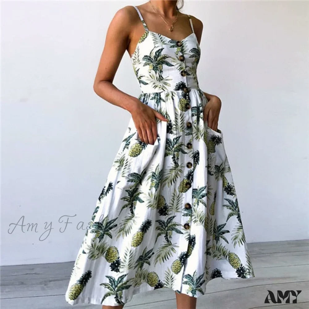 Amy Fashion - Cute Holiday Long Floral Print Midi Dresses - Image 4