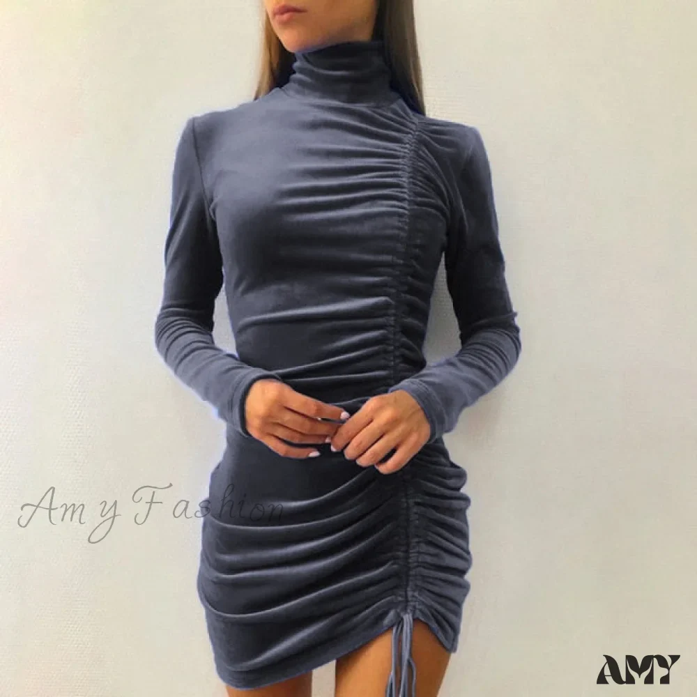 Amy Fashion - Party Velvet Mini Dress - Image 2