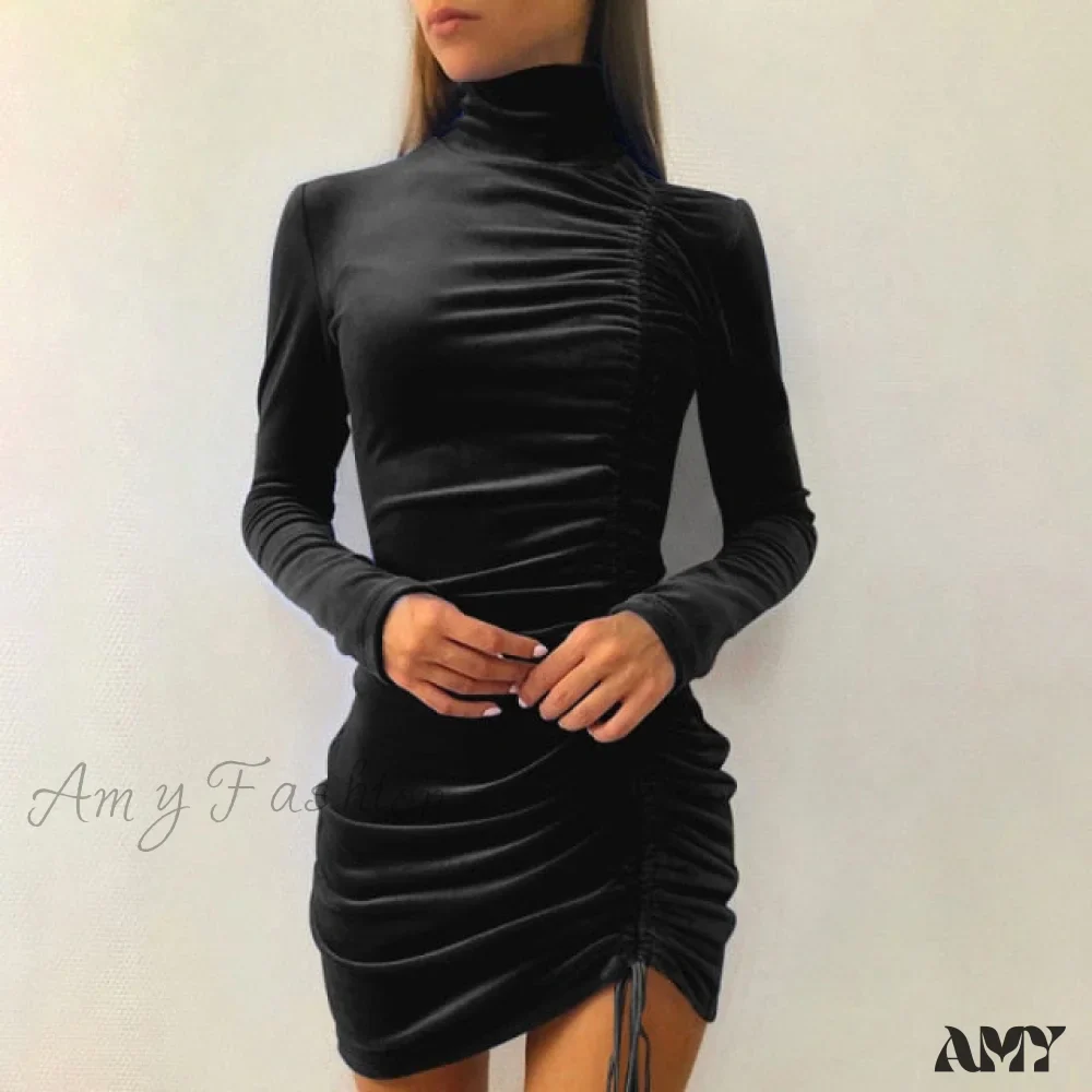 Amy Fashion - Party Velvet Mini Dress - Image 4