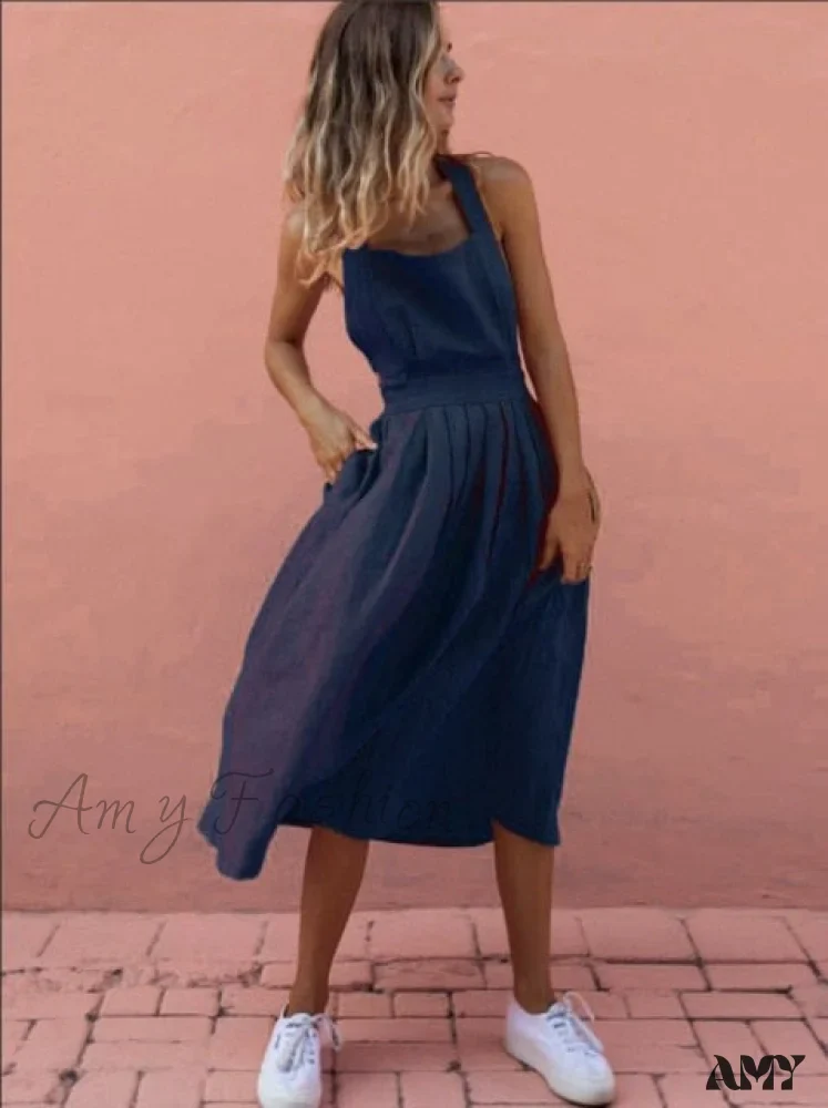Amy Fashion - Sexy Bow-knot Backless Cross Drawstring Dresses - Image 4