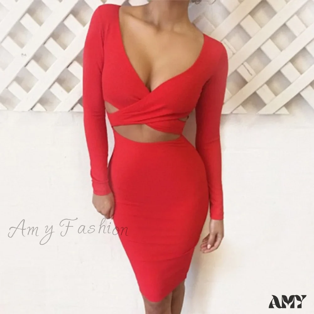 Amy Fashion - Sexy Elegant One Shoulder Mini Celebrity Party Dress - Image 13