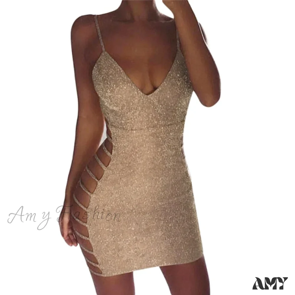 Amy Fashion - Sexy Elegant One Shoulder Mini Celebrity Party Dress - Image 18