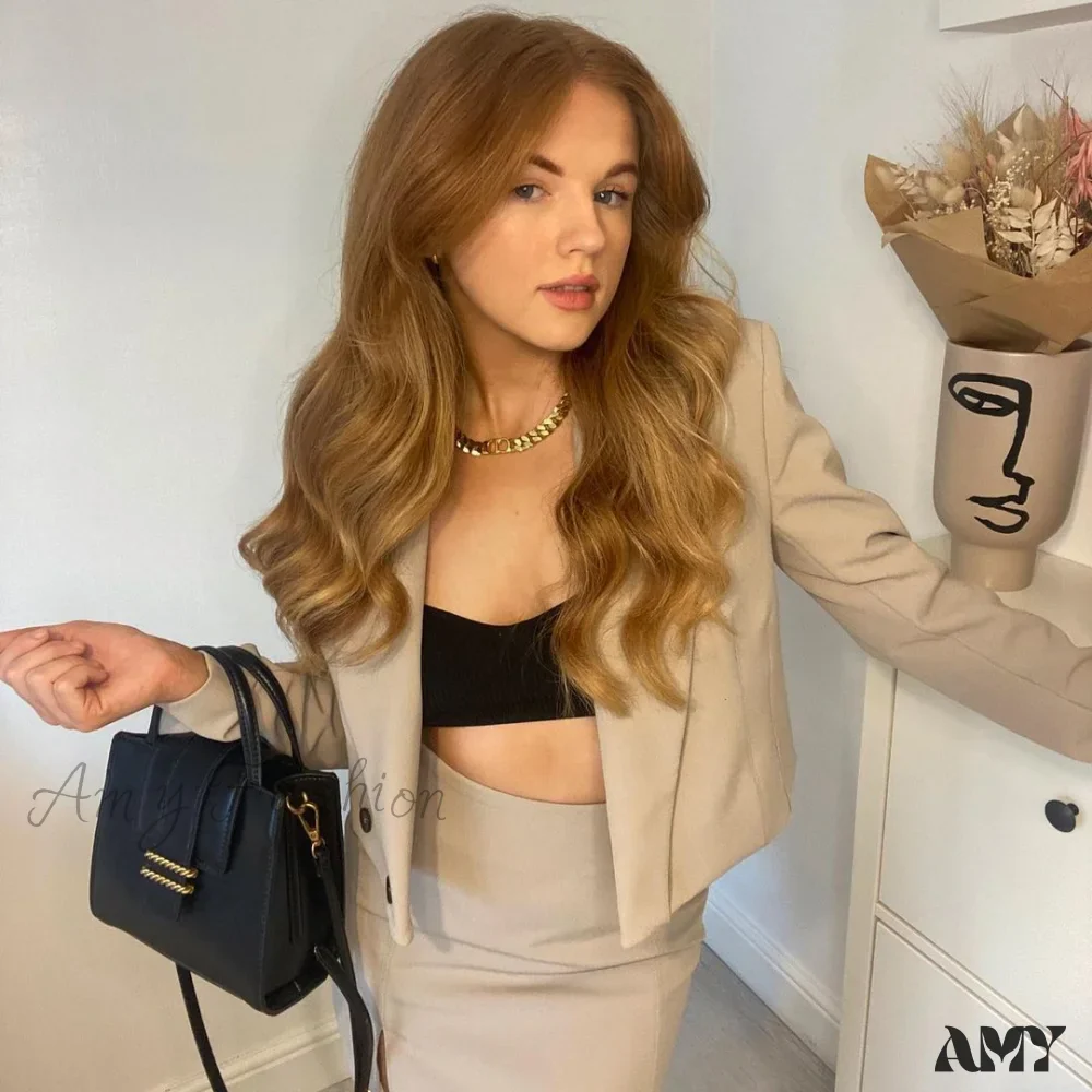 Amy Fashion - Two Piece Set Suits Cropped Blaze - Image 4