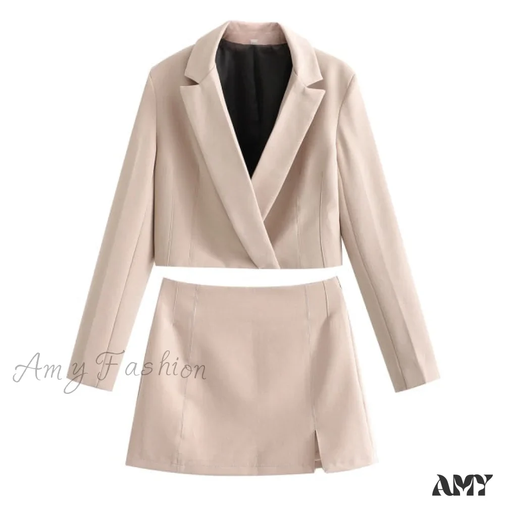 Amy Fashion - Two Piece Set Suits Cropped Blaze - Image 6