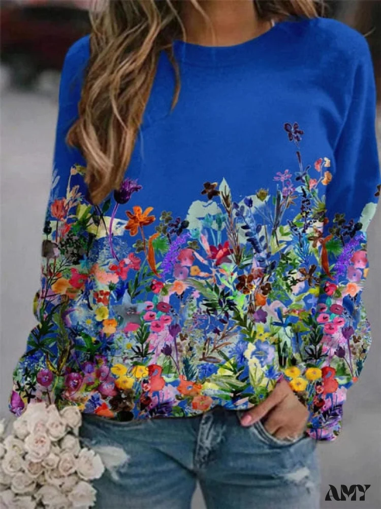 Amy Fashion - Women's Flower Print Top - Image 3