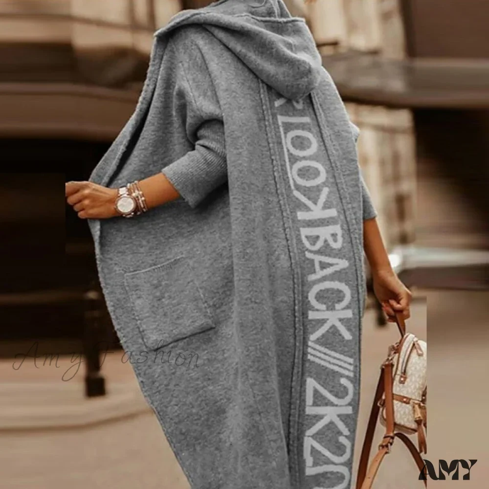Amy Fashion - Loose Long Knit Cardigan Coats - Image 11