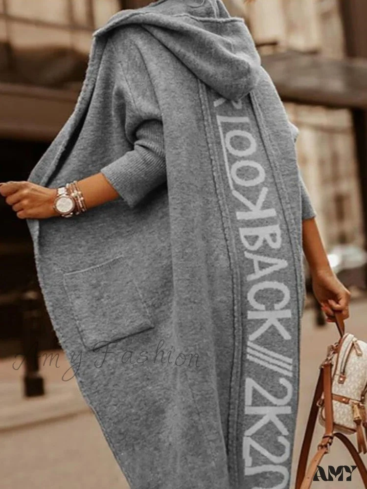 Amy Fashion - Loose Long Knit Cardigan Coats - Image 6