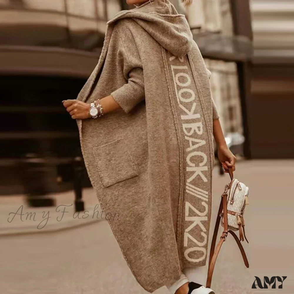 Amy Fashion - Loose Long Knit Cardigan Coats - Image 8