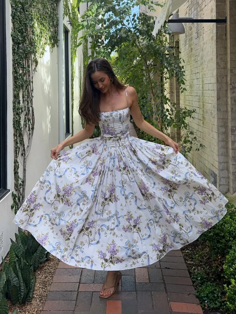 3D Flower Backless Mini Floral Dress - Image 2