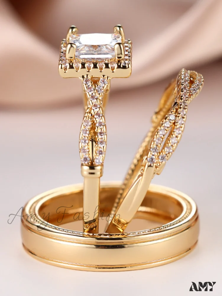 Amy Fashion - 3pcs/set Cubic Zirconia Decor Ring - Image 6