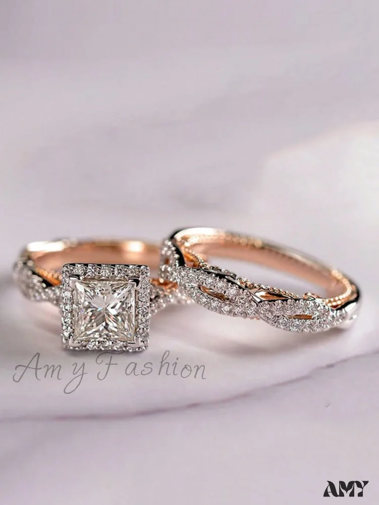 Amy Fashion - 3pcs/set Cubic Zirconia Decor Ring - Image 7