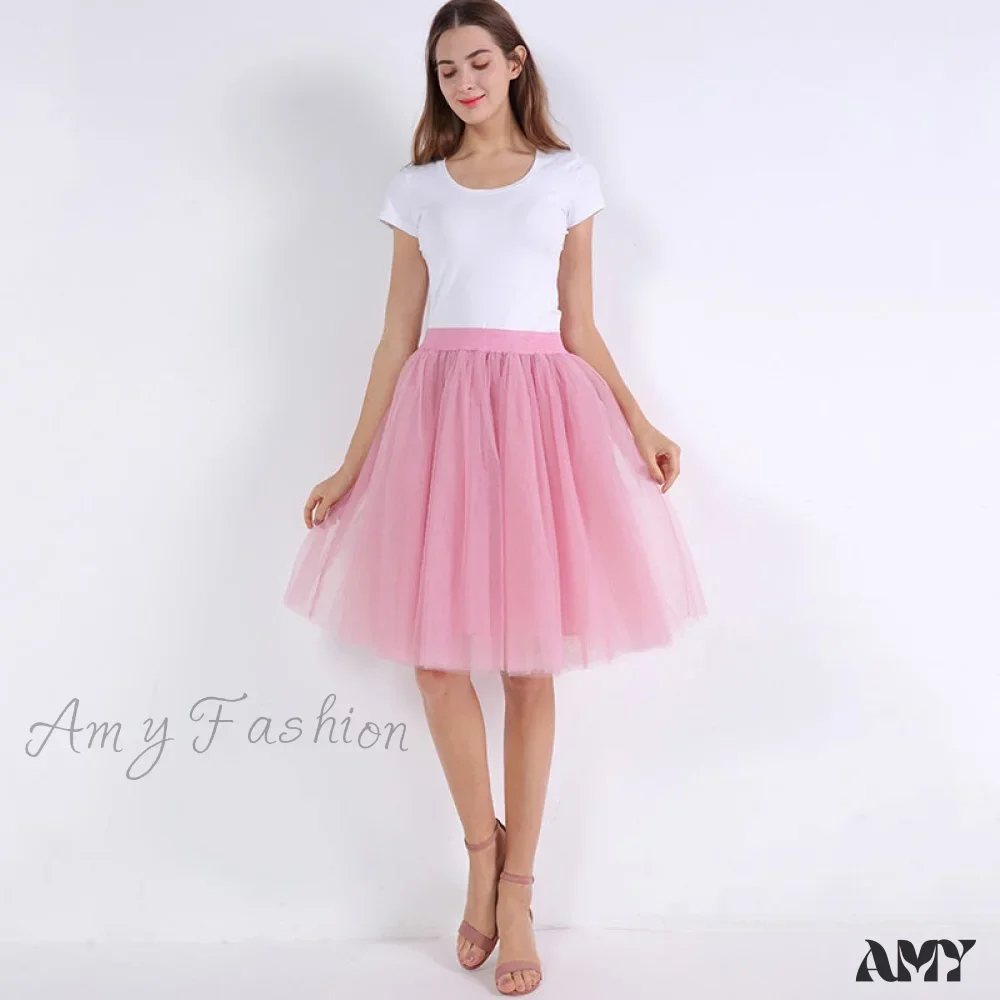 Amy Fashion - Princess Midi Tulle Skirt - Image 11
