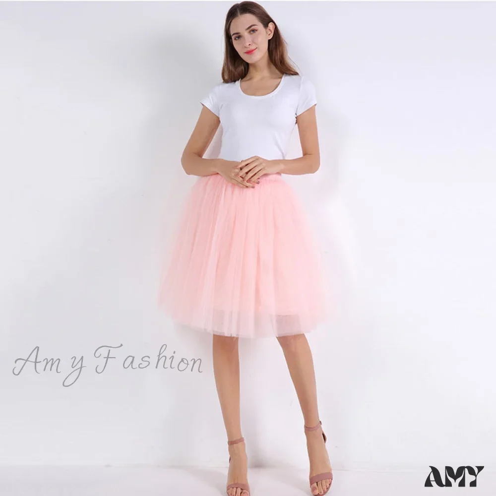 Amy Fashion - Princess Midi Tulle Skirt - Image 12