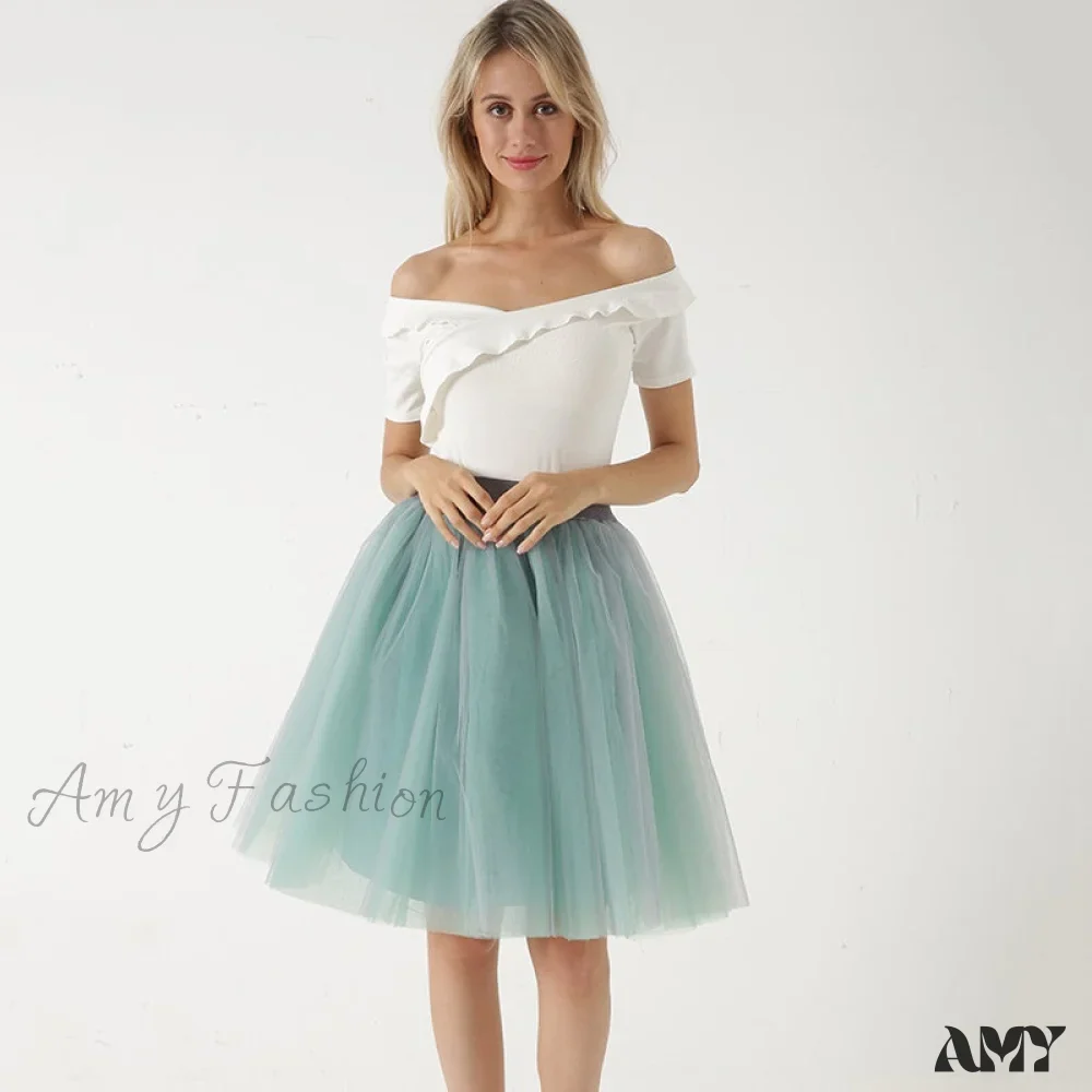 Amy Fashion - Princess Midi Tulle Skirt - Image 14