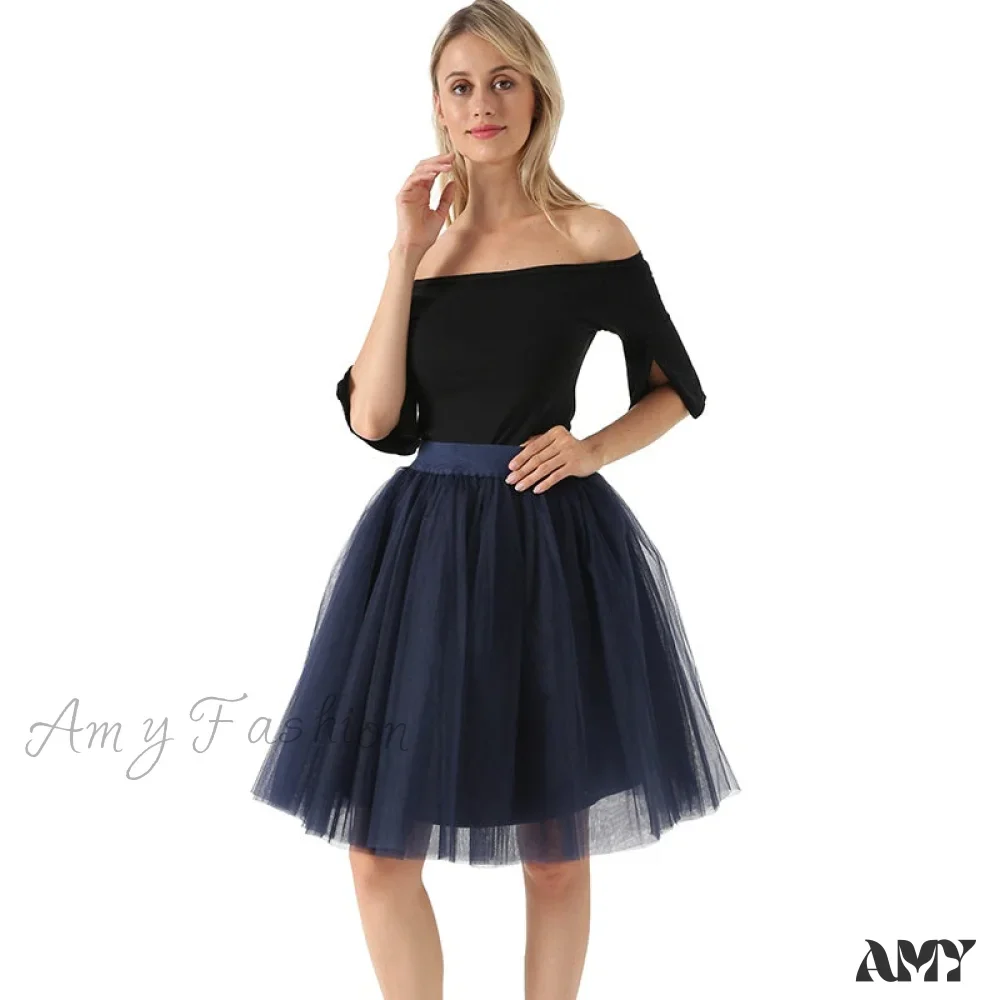 Amy Fashion - Princess Midi Tulle Skirt - Image 16