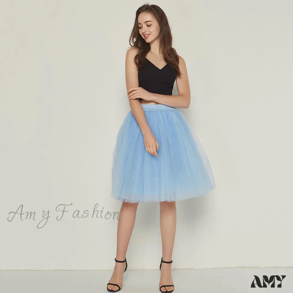 Amy Fashion - Princess Midi Tulle Skirt - Image 19