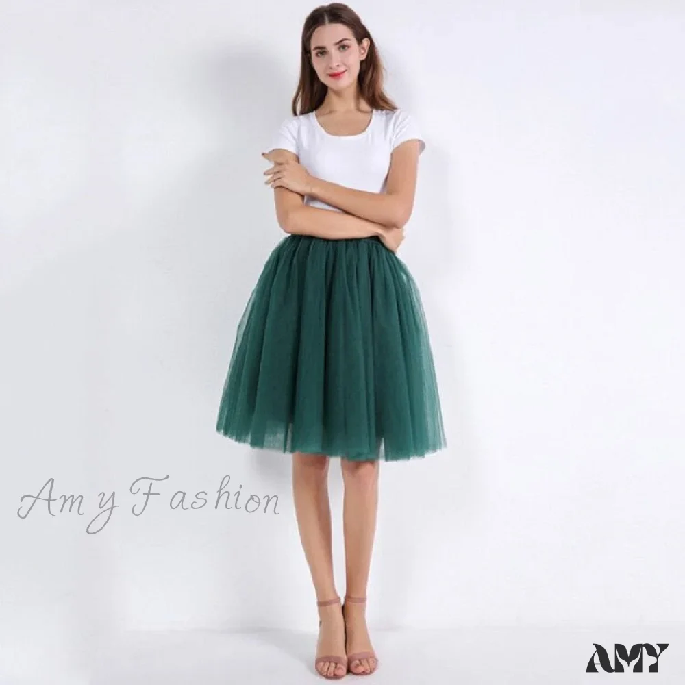 Amy Fashion - Princess Midi Tulle Skirt - Image 29