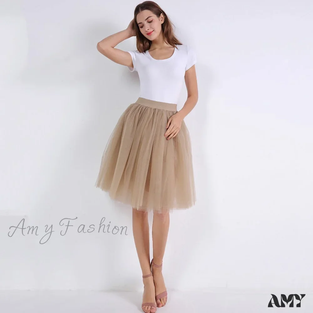 Amy Fashion - Princess Midi Tulle Skirt - Image 30