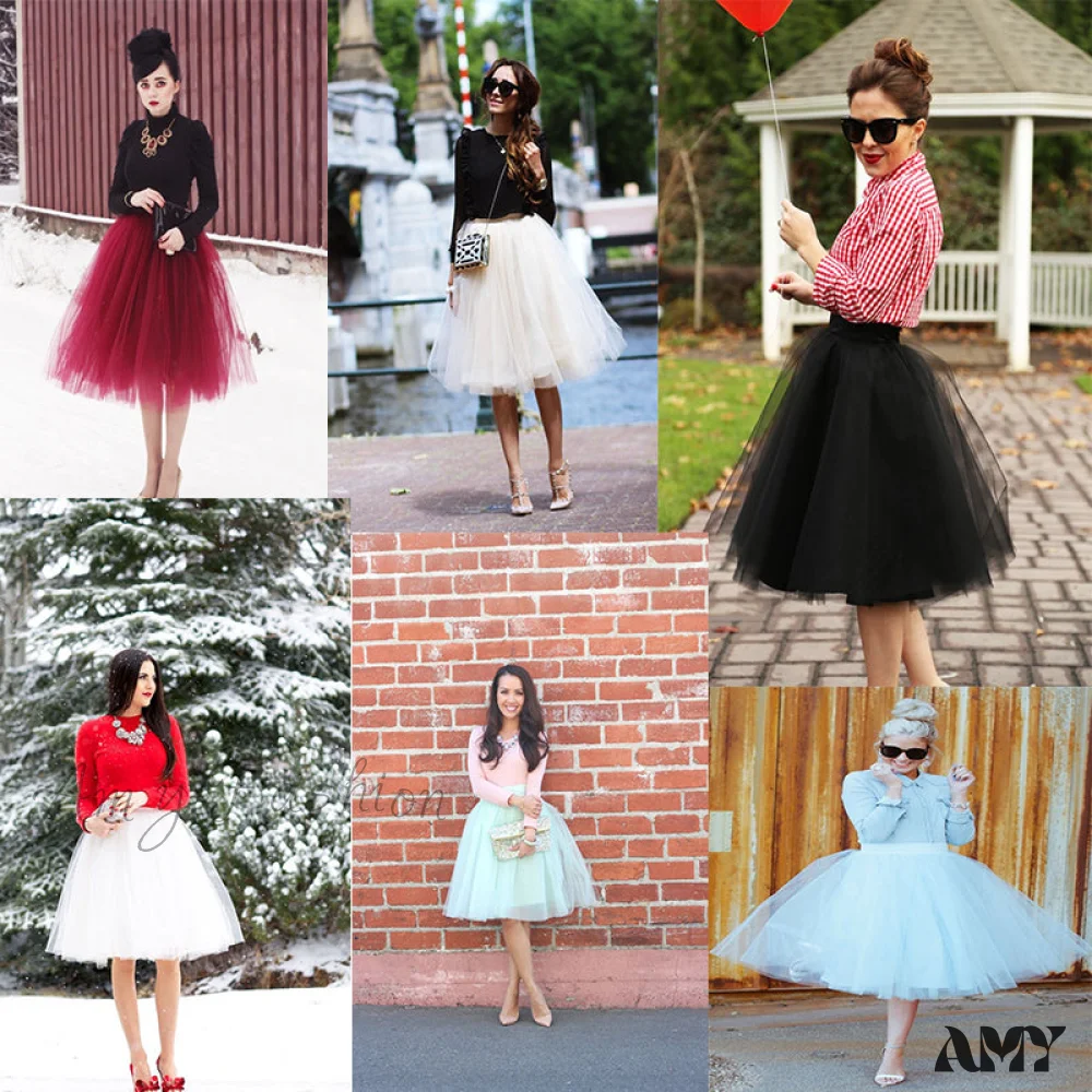 Amy Fashion - Princess Midi Tulle Skirt - Image 6