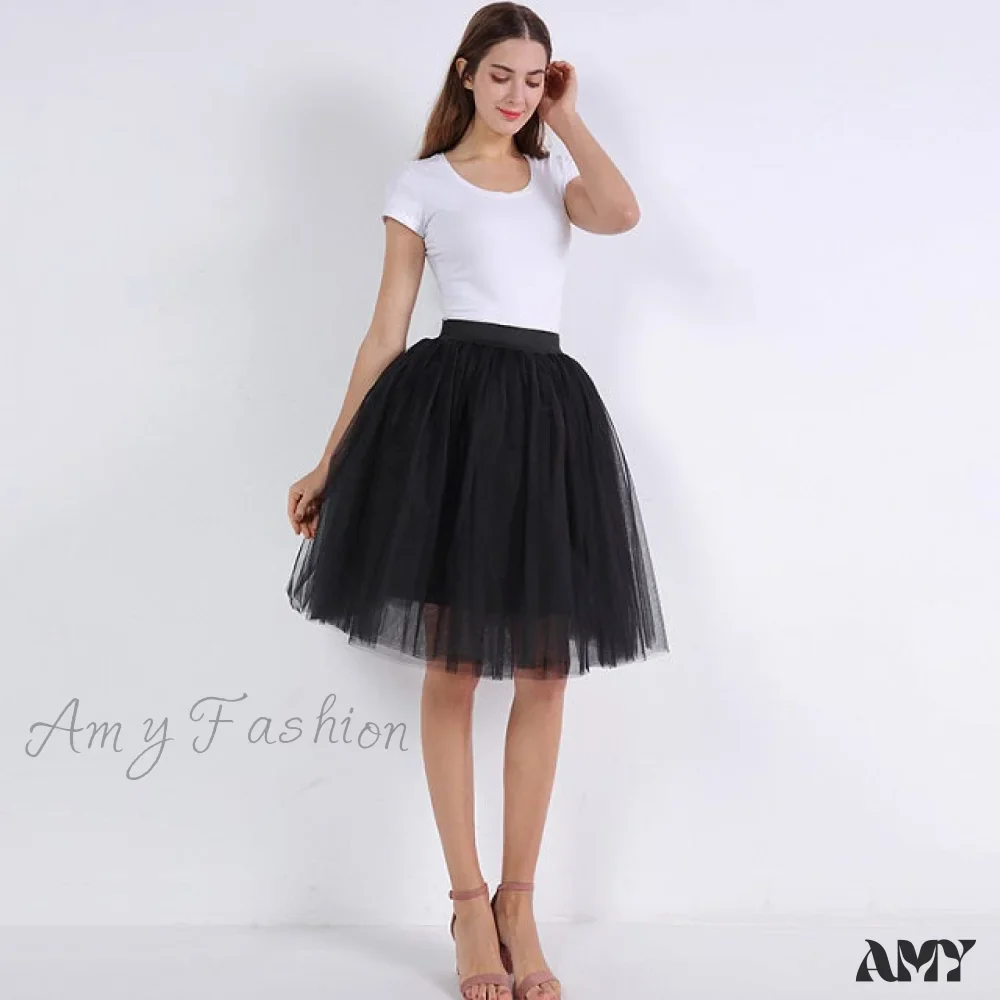 Amy Fashion - Princess Midi Tulle Skirt - Image 8
