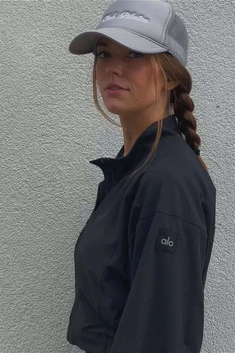 Active Zip Breathable Crop Bomber Jacket - Image 2