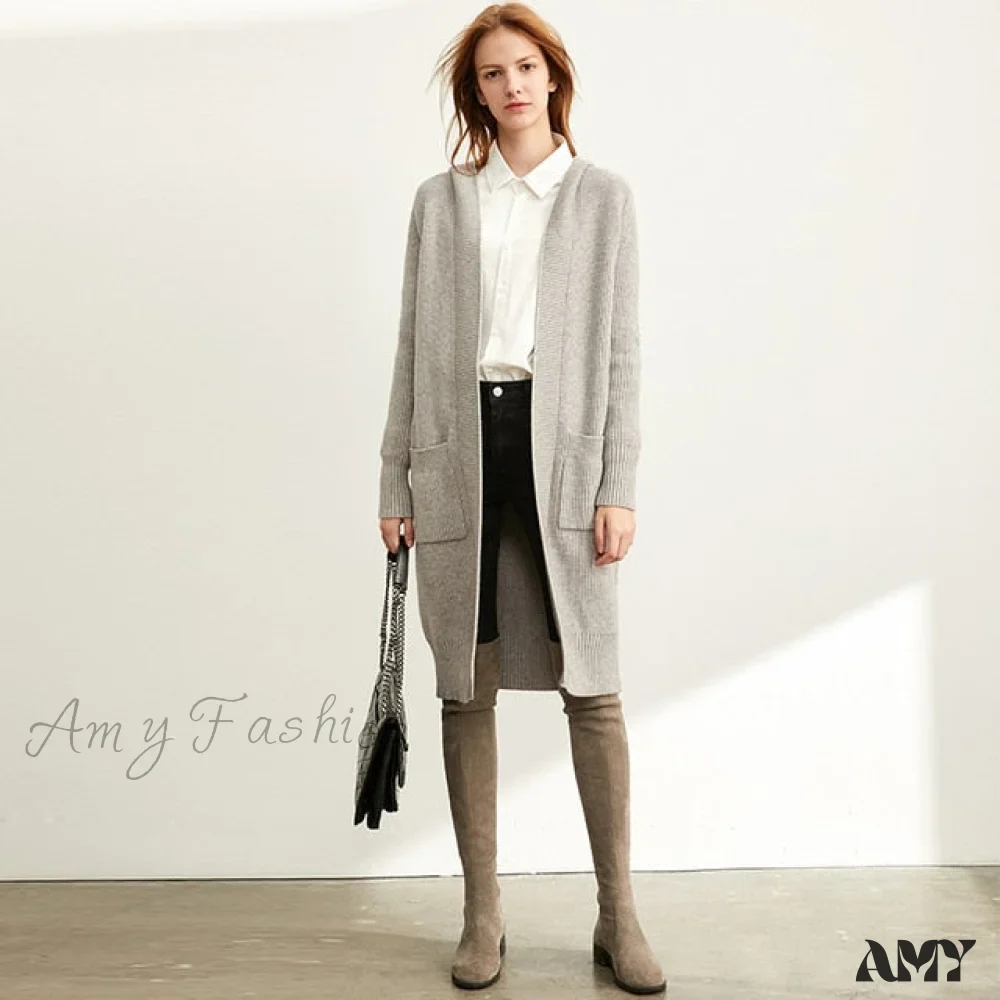 Amy Fashion - Women Fashion New Loose Hat Long Knitted Female Cardigan - Image 15