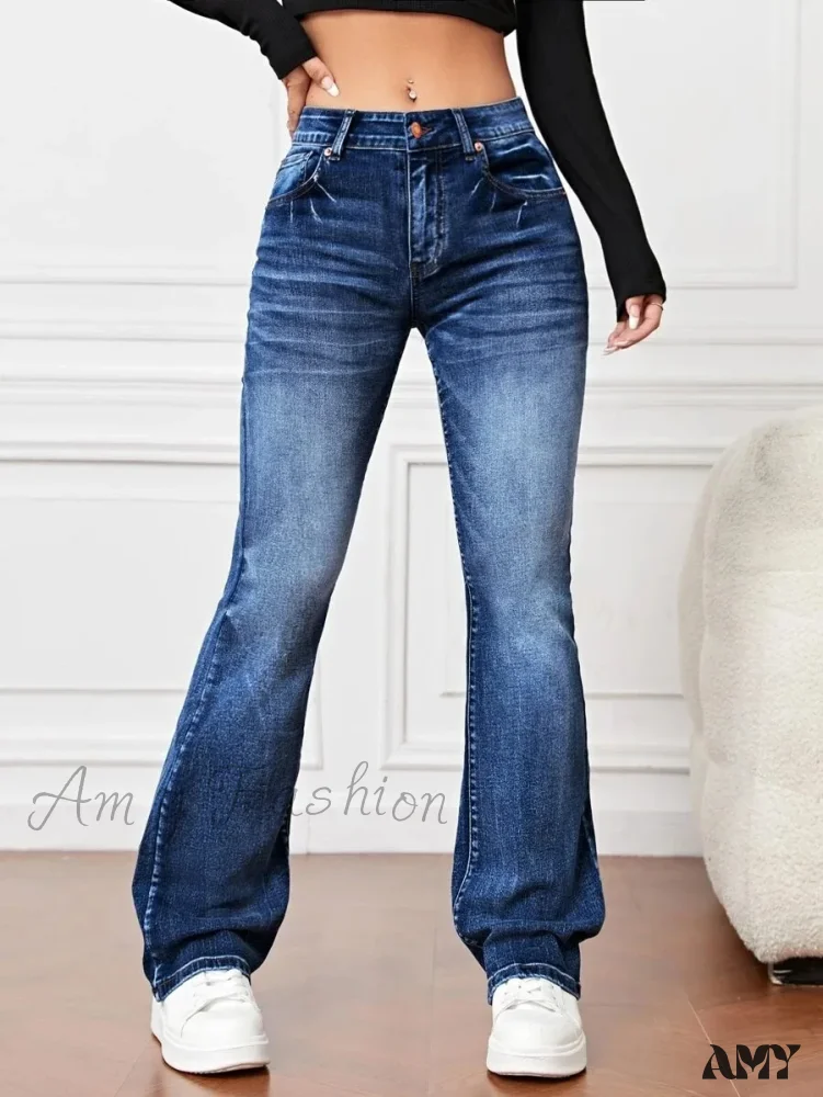 Amy Fashion - 2024 Fall Fashion Stretch Denim High Waist Casual For Women Female Clothing S-2XL Drop Shipping Jean - Image 3