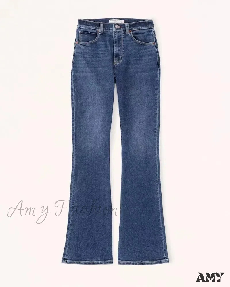 Amy Fashion - Stretch High Waist Slimming Skinny Flare Women's Casual Fashion Slim fit Small Summer 2024 New Jean - Image 3