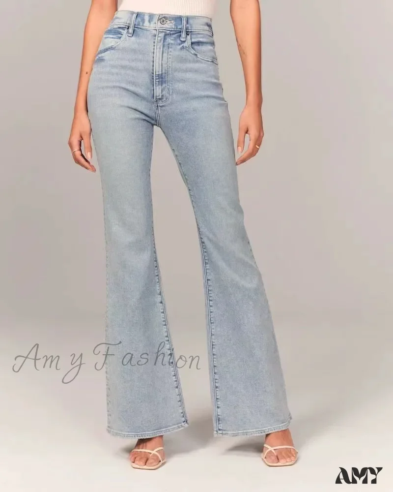 Amy Fashion - Stretch High Waist Slimming Skinny Flare Women's Casual Fashion Slim fit Small Summer 2024 New Jean - Image 7