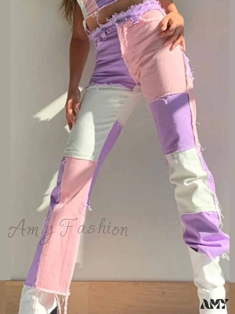 Amy Fashion - Casual Hip Hop High Waist Loose Straight Pants - Image 2