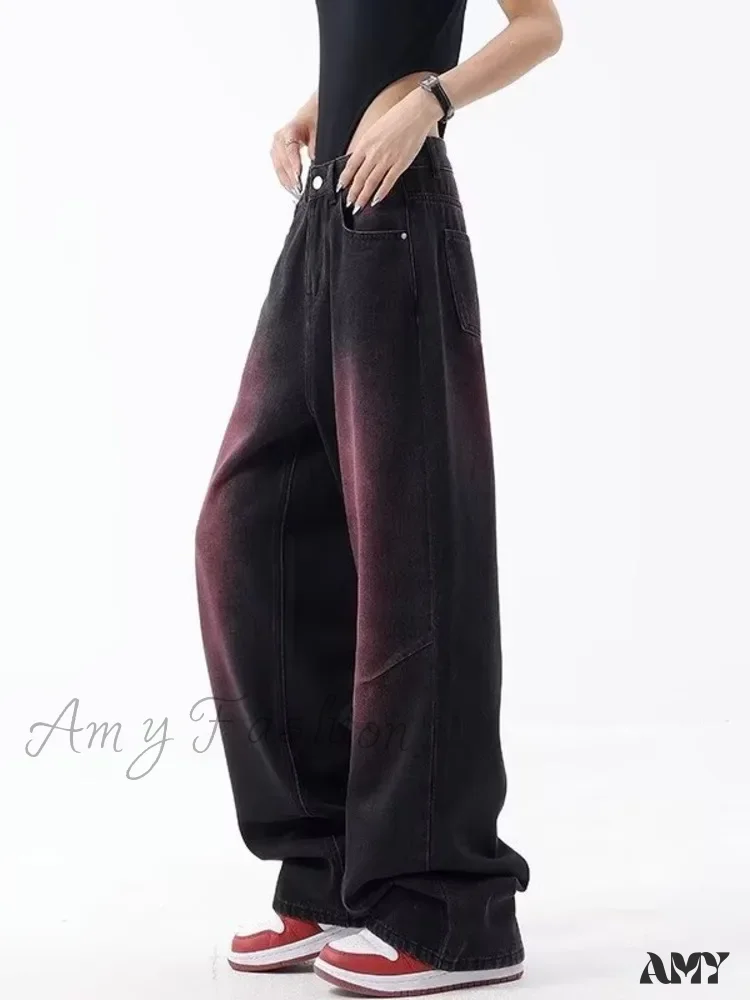 Amy Fashion - Autumn Fashion Literary Trend Loose Washed Youth High Street Harajuku Women's Jean - Image 3