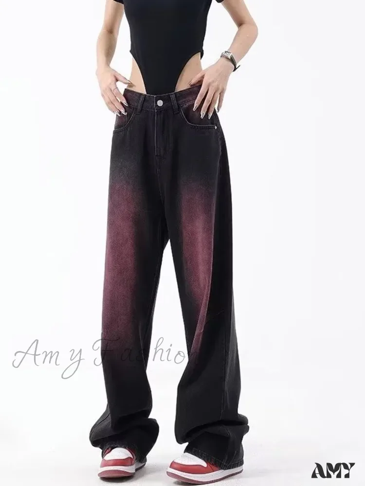 Amy Fashion - Autumn Fashion Literary Trend Loose Washed Youth High Street Harajuku Women's Jean - Image 4