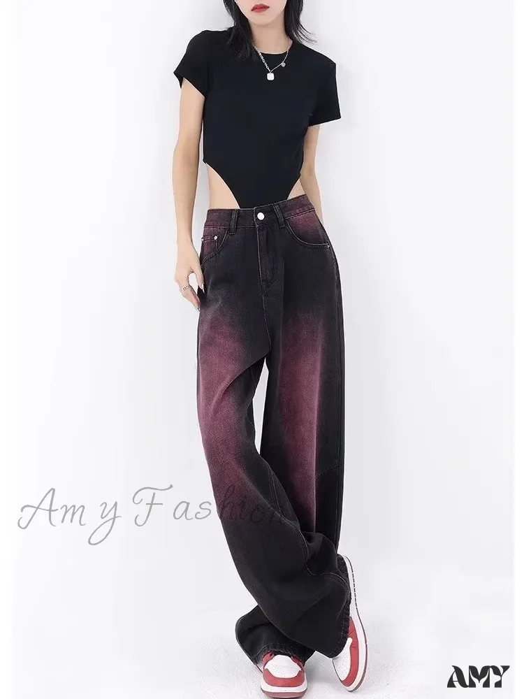 Amy Fashion - Autumn Fashion Literary Trend Loose Washed Youth High Street Harajuku Women's Jean - Image 5