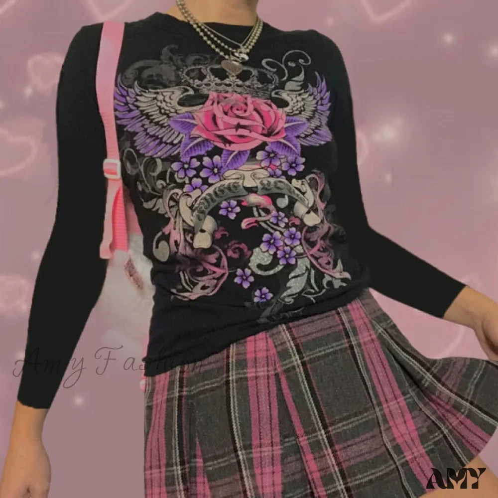 Amy Fashion - Long Sleeve Slim Fit Pullovers Tees - Image 14