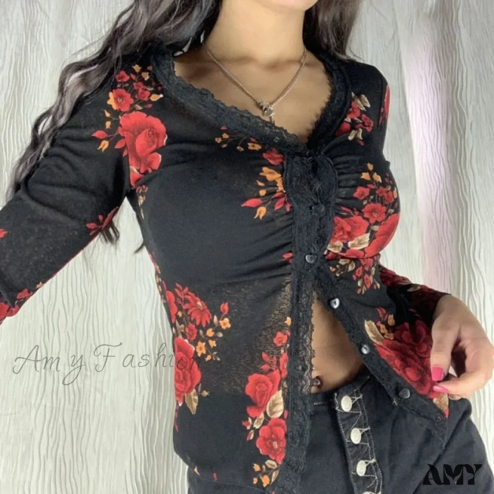 Amy Fashion - Long Sleeve Slim Fit Pullovers Tees - Image 16