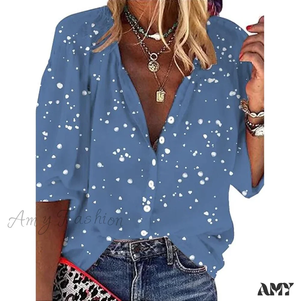 Amy Fashion - Loose Colorful Print Large Size Blouses - Image 15