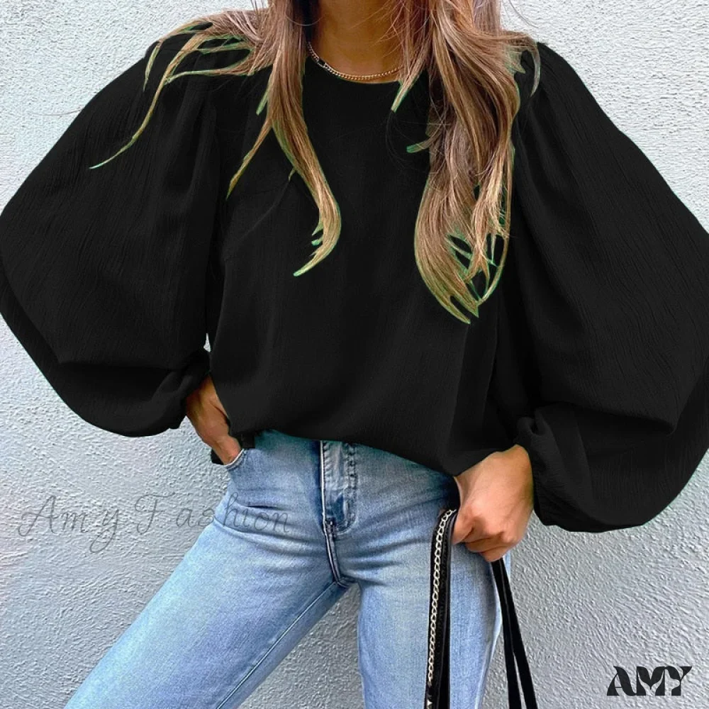 Amy Fashion - Vintage Lantern Long Sleeve T-shirt - Image 3
