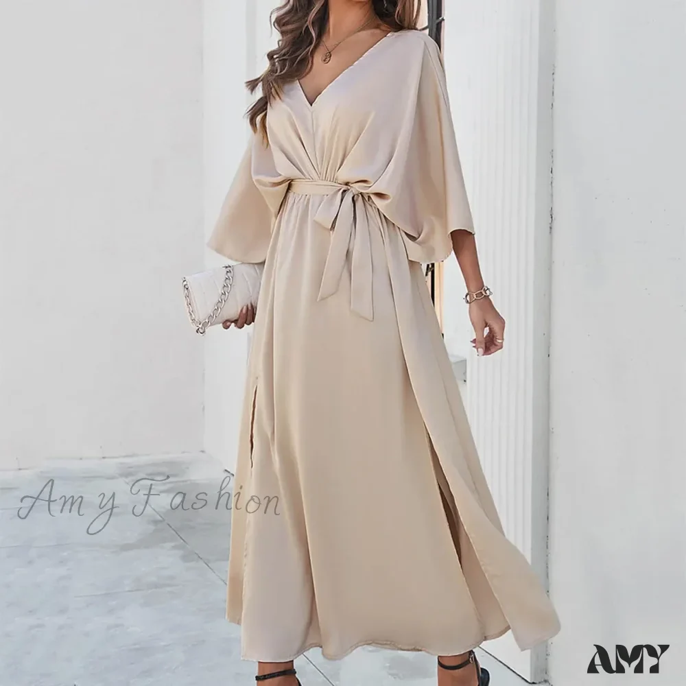Autumn Winter Elegant Velvet Maxi Long Sleeve Pleated High Waist Female Casual Slim Fit Long Dress - Image 4