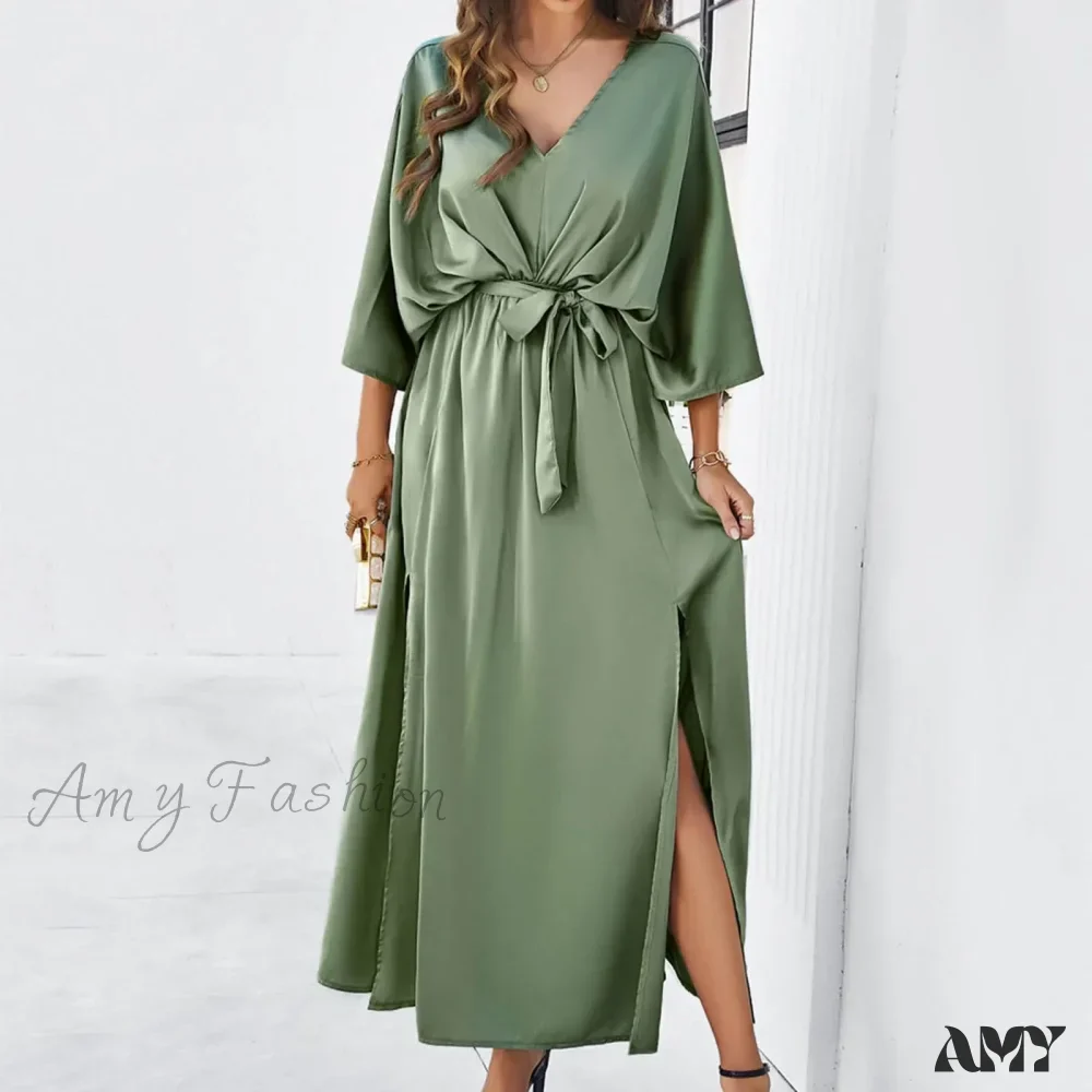 Autumn Winter Elegant Velvet Maxi Long Sleeve Pleated High Waist Female Casual Slim Fit Long Dress - Image 6