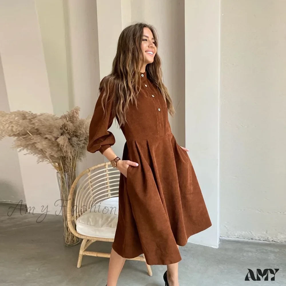 Amy Fashion - Vintage A-Line Party Midi Dress