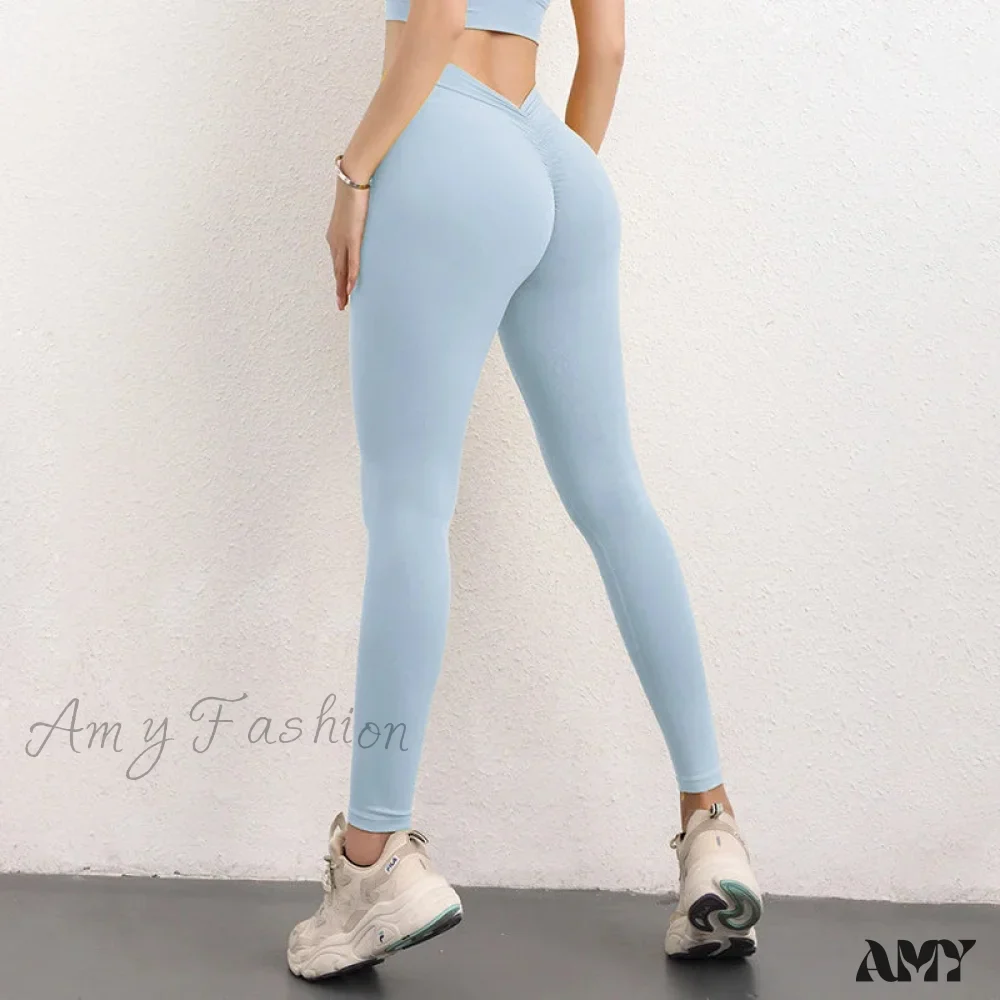 Back V Butt Yoga Pant Fitness Workout Gym Running Scrunch High Waist Active Wear Tight Leggings - Image 17