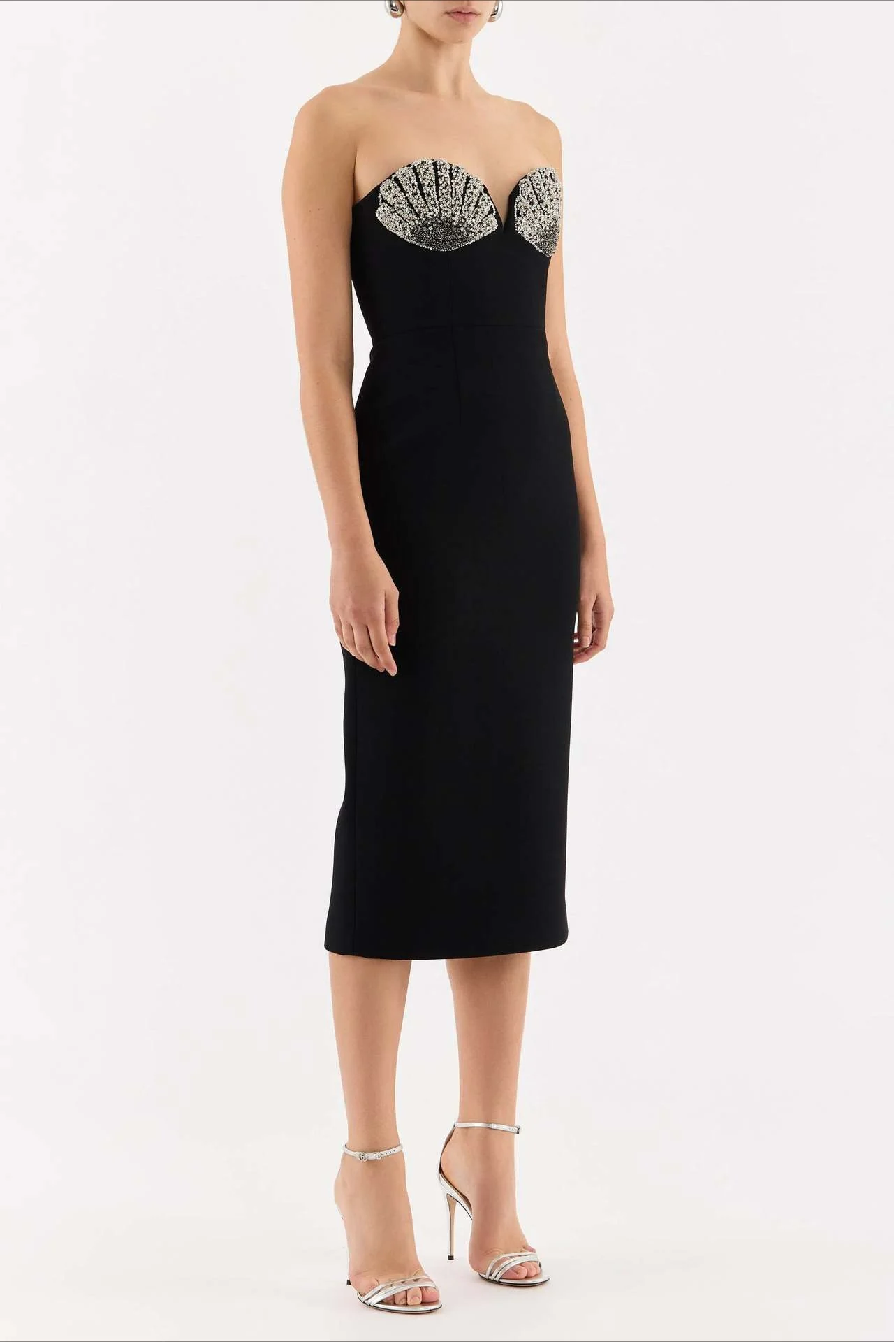 Bandage Rhinestone Strapless Luxury Party Dress - Image 2